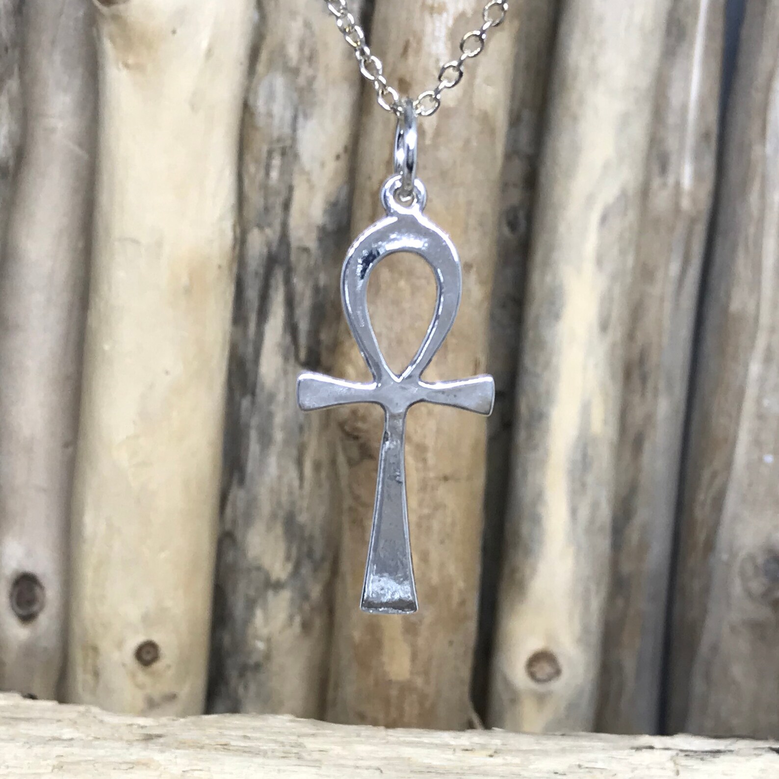 Sterling Silver Ankh Pendant Necklace Ankh Necklace Ankh Etsy