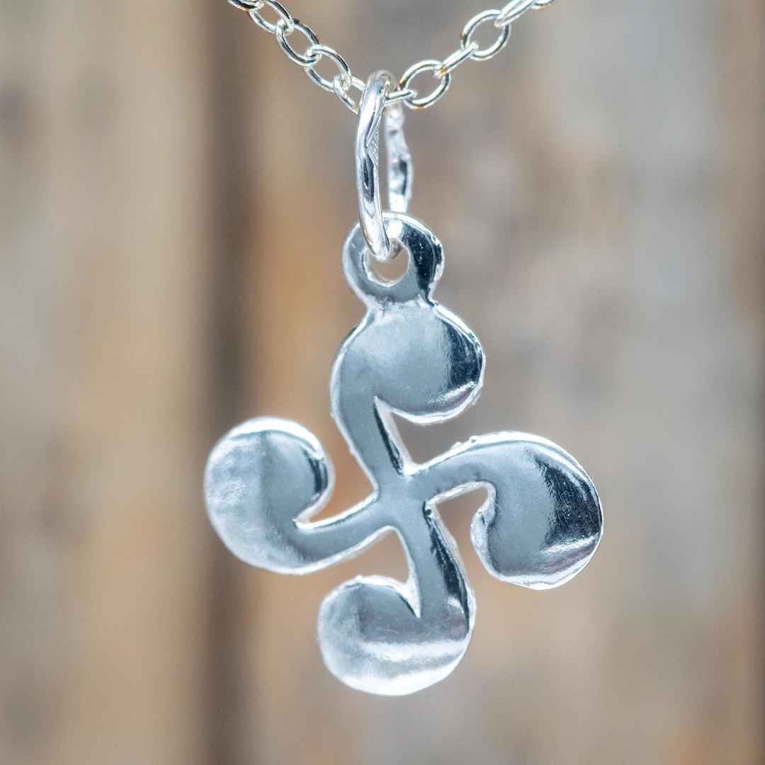 Silver Basque Basque Lauburu Cross Pendant Sterling Silver - Etsy