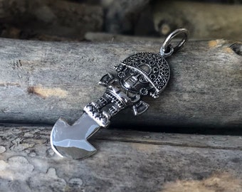 Sterling Silver Peruvian Tumi Pendant: Inca Amulet Talisman - Etsy