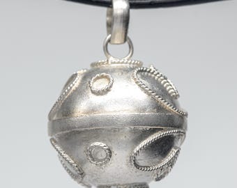 32mm Silver Harmony Ball Pendant Necklace
