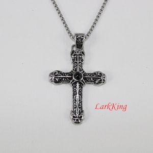 Lynx stainless hotsell steel cross necklace