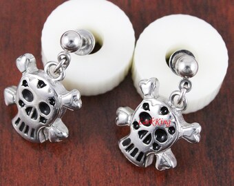 KMRii 初期 crash tank top skull studs Pirate Stud Earrings; Skull Earrings; Tangle Skull Earrings
