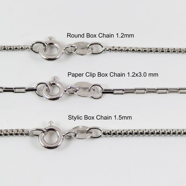 Sterling silver necklace chain, 925, chain necklace, silver necklace for women, chain for men, Rope, Figaro, Box chain, Spiga, Cuban chain