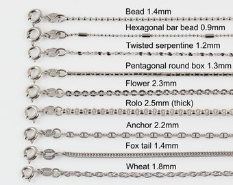 925 sterling silver necklace chain, silver chain necklace, Rope chain, Rolo chain, box, Cuban chain, necklace chain women, chain for men