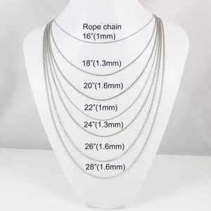 Sterling Silver Necklace Chain Silver Chain Necklace Rope - Etsy
