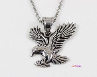 Eagle necklace, bird necklace, animal necklace, stainless steel, eagle necklace for men, eagle pendant, unique eagle, popular eagle, LK7123