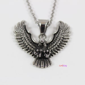 Eagle necklace, bird necklace, animal necklace, stainless steel, soaring eagle necklace, eagle pendant, eagle necklace for men, LK7126