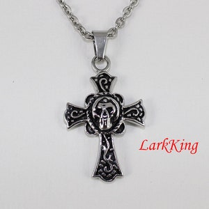 Cross necklace, stainless steel, small cross necklace, christening gift, religious gifts, girls cross, cross gift, baptism gift, NE5011