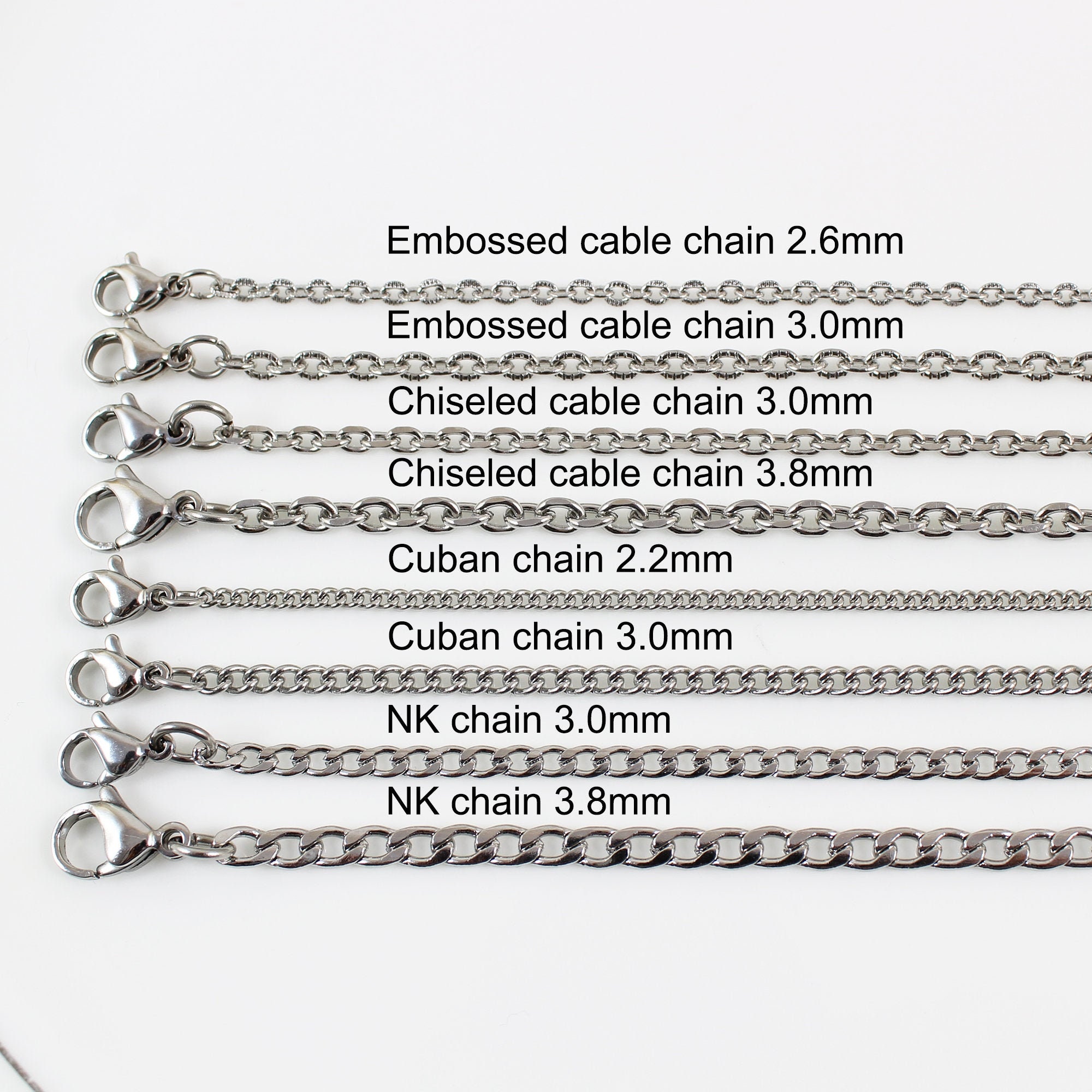 VI STAR Stainless Steel Prple Coat Cble Chain with Clsp VI STAR Stainless Steel Prple Coat Cble Chain with Clsp