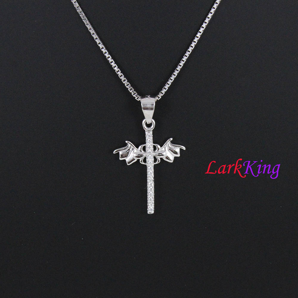 Sterling silver cross necklace wings necklace wings cross Etsy 日本