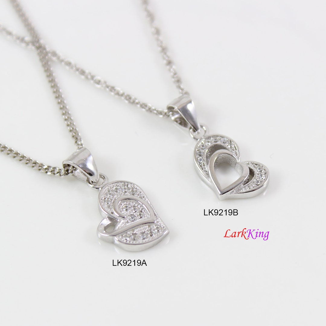 Sterling Silver Heart Necklace,double Heart Necklace,small Heart
