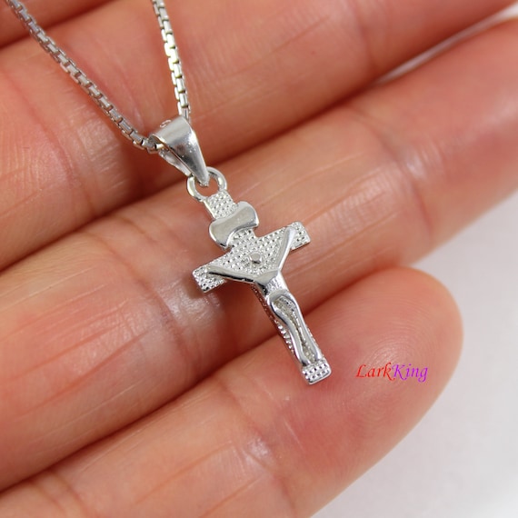 15 Sterling Silver Tiny Cross Charms, Cross, 925 Silver Cross Charms, Jesus Cross for Bracelet Necklace