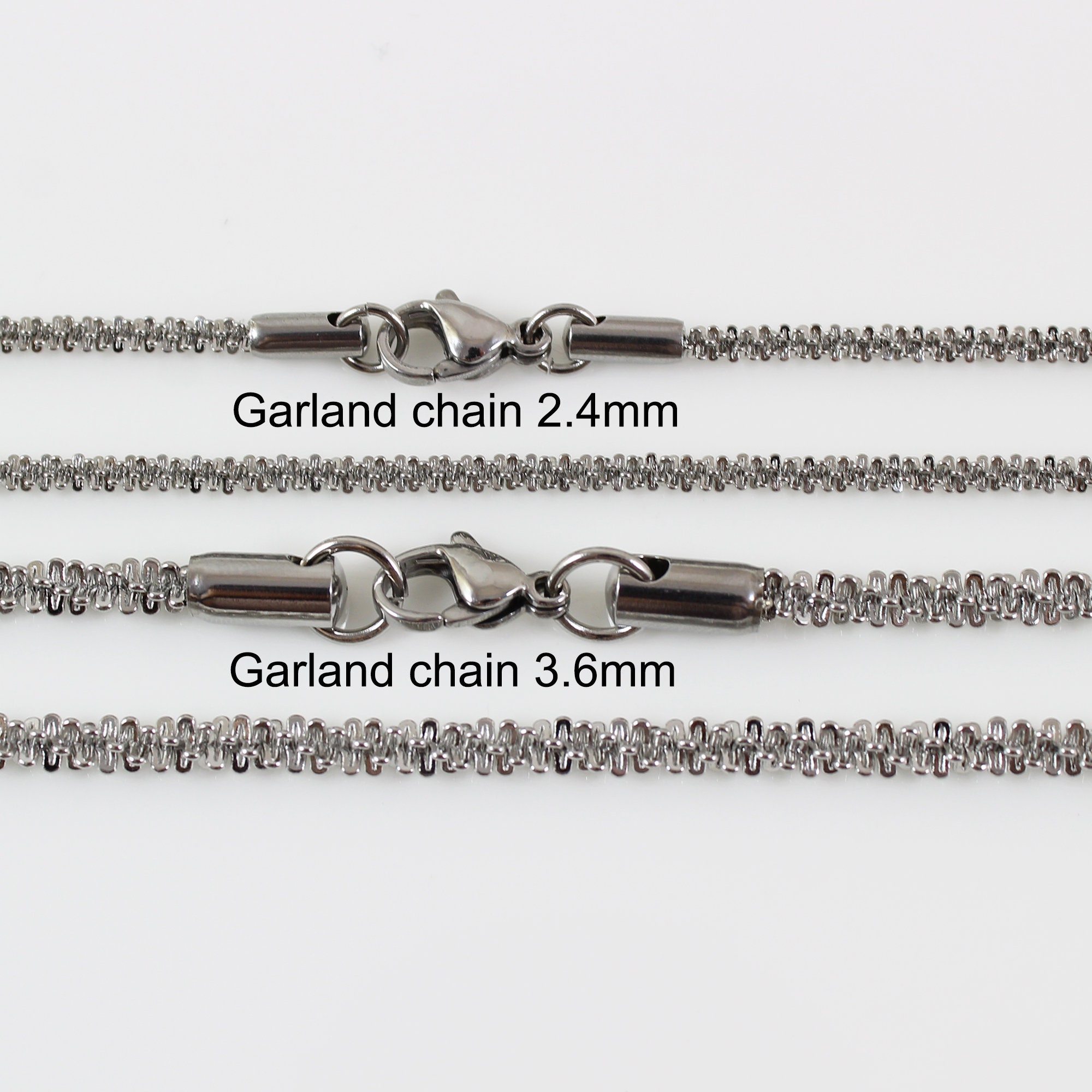 『Hollywood CHAIN BROWN×SILVER』 KnBoB Men 925 Sterling Silver Chain, Cool Rock Necklaces for Men