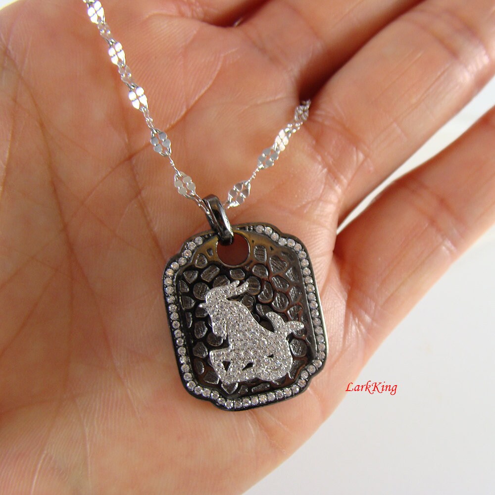 Sterling Silver Capricorn Necklace Sea 