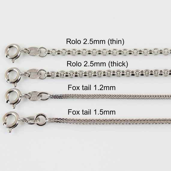 24 Thin Style 2mm Rolo Chain Necklace (Select a Color, Quantity)