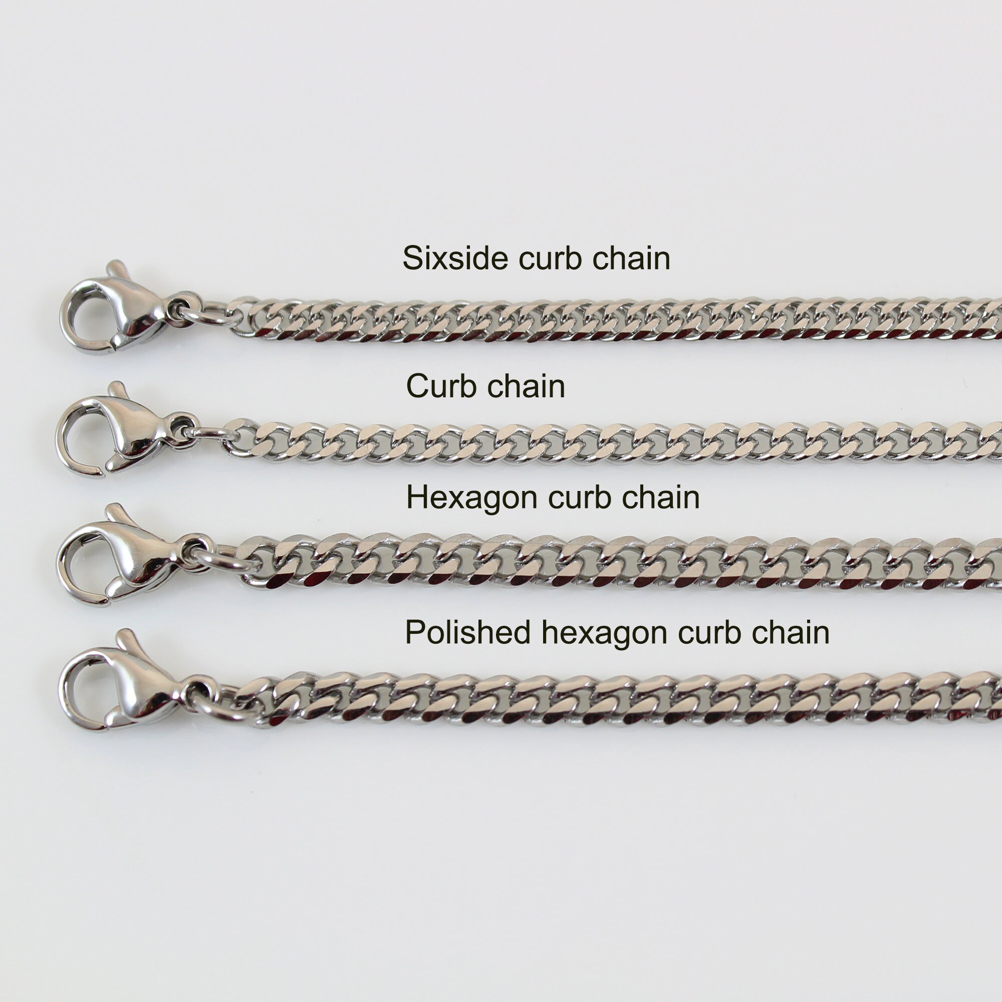 Stainless Steel Chain Cable Chain Wheat Chain Rope Chain Etsy Canada