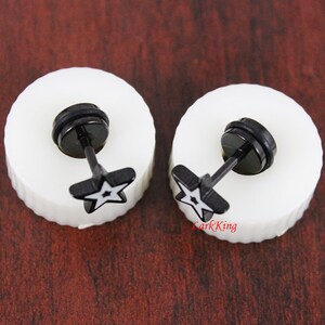 Star stud earrings; small star studs; black stud earrings; cute star stud earrings; unique gift for girls; cute stud earrings; studs; SE3048