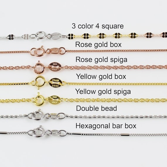 Sterling silver rose gold chain Sterling silver rose gold chain