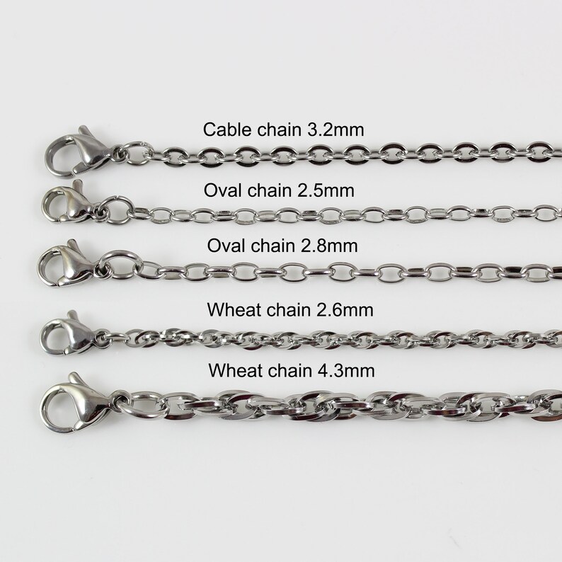 Stainless Steel Chain Cable Chain Wheat Chain Rope Chain Etsy