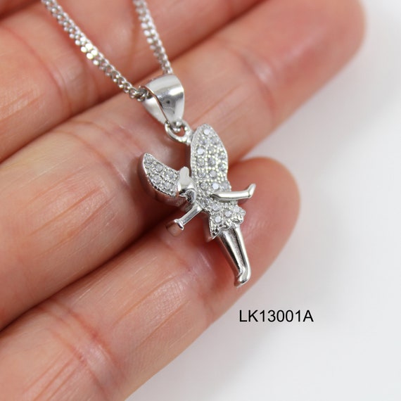 WOSTU Ciondolo con ciondoli principessa originale in argento sterling 925 Cartoon Girl Bead F Bracciale Collana per ragazza Regalo di compleanno fai da te  36