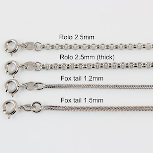 925 sterling silver necklace chain, chain necklace, silver necklace for women, chain for men, Rope, Figaro, Box chain, Spiga, Cuban chain zdjęcie 10