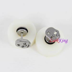 Face stud earrings, skull stud earrings, statement earrings, men studs, earrings for men, skull earrings, stainless steel, Larkking SE3515