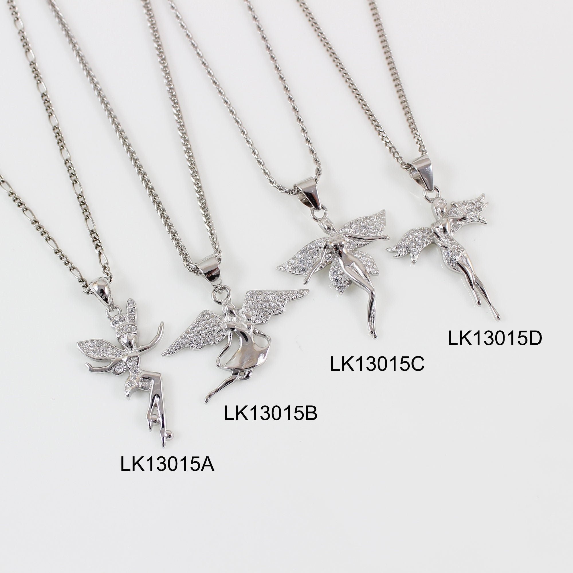 Silver fairy necklace discount
