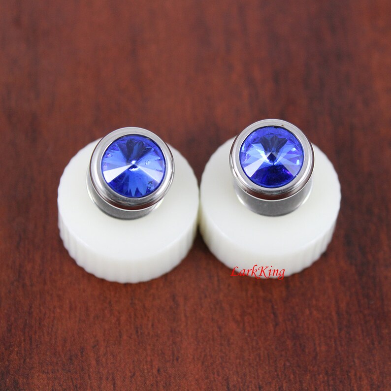 blue studs stud earrings blue earrings LarkKing SE3307 unique gifts for her Blue stud earrings stainless steel studs bridesmaid gift