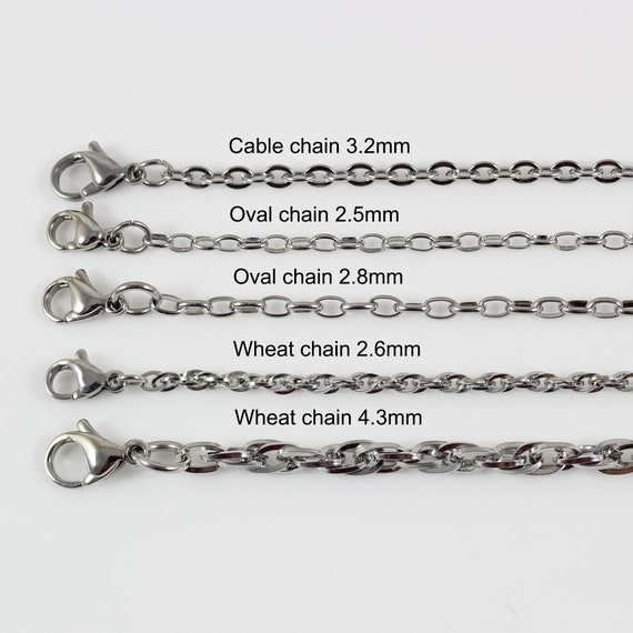 Buy Stainless Steel Necklace Chain, Rope Chain, Box Chain, Cable, Curb Chain,  Chain Necklace for Men, Chain for Women, Chain for Pendant Online in India  