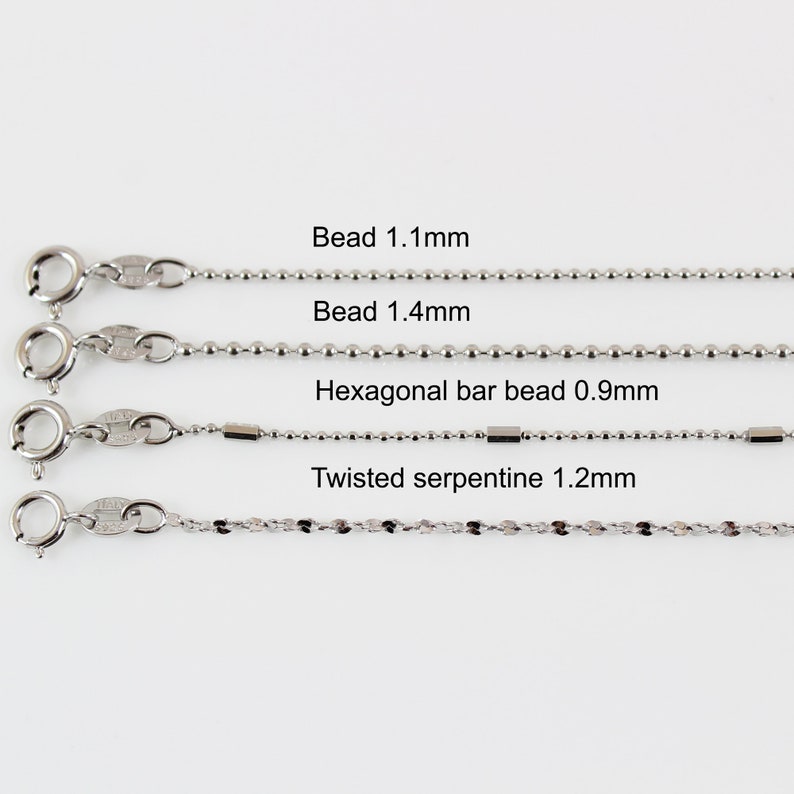 925 sterling silver necklace chain, chain necklace, silver necklace for women, chain for men, Rope, Figaro, Box chain, Spiga, Cuban chain image 8