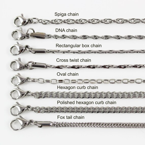 Stainless Steel Chain, Cable Chain, Wheat Chain, Rope Chain, Box