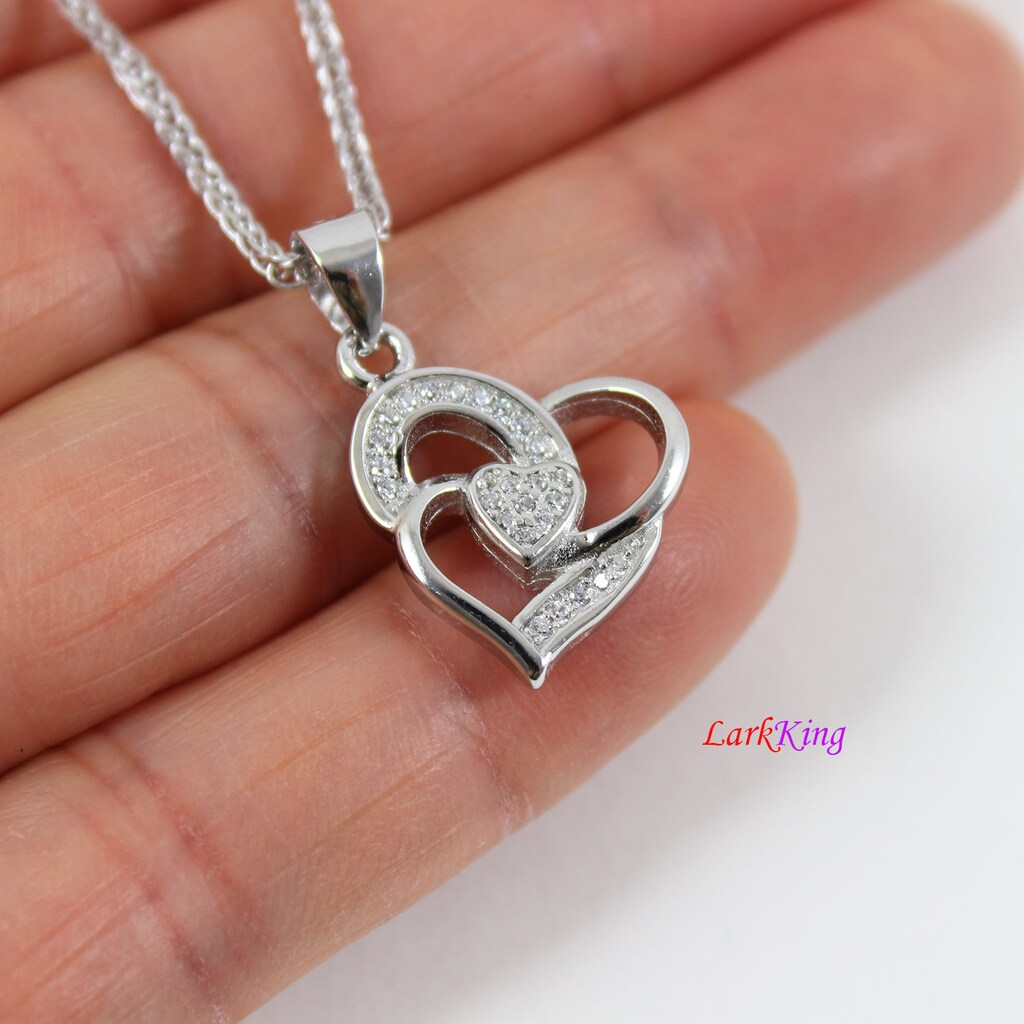 Collana Generations In Argento Sterling Con Tre Cuori Infinito Gene Per Nonna, Mamma E Nipote - Gioiello Sentimentale Con Zirconia, Regalo Per Festa Della Mamma