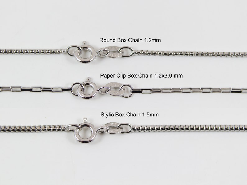 925 sterling silver necklace chain, chain necklace, silver necklace for women, chain for men, Rope, Figaro, Box chain, Spiga, Cuban chain zdjęcie 3