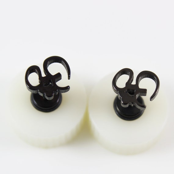 【BLACKPURPLE】23FW★ silver925 Signity symbol earrings 925 Sterling Silver Infinity Stud Earrings, CZ Infinity