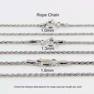 925 sterling silver necklace chain, chain necklace, silver necklace for women, chain for men, Rope, Figaro, Box chain, Spiga, Cuban chain zdjęcie 5