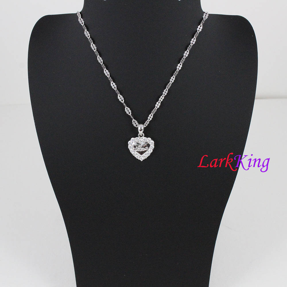 Collana Donna argento Sterling 925 con zirconi a forma di cuore