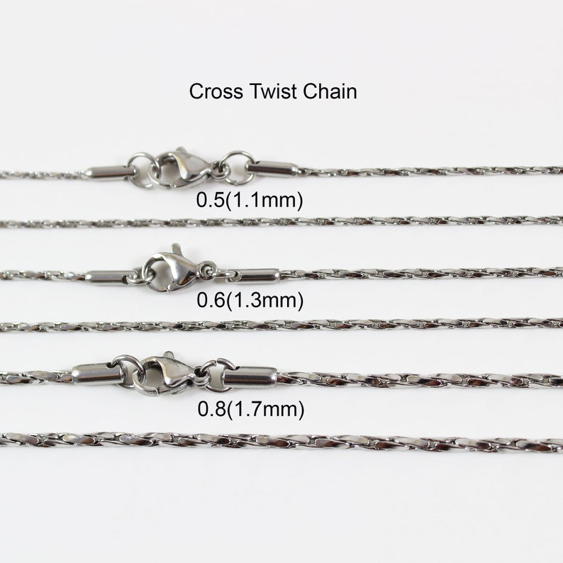 Stainless steel chain cable chain wheat chain rope chain Etsy