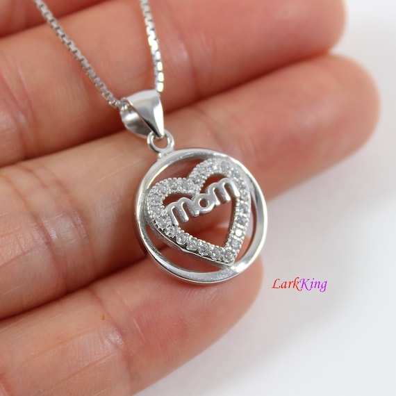 Sterling silver mom necklace deals