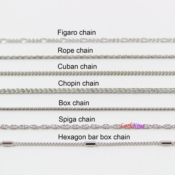 925 Sterling Silver Necklace Chain, Chain Necklace, Silver Necklace for  Women, Chain for Men, Rope, Figaro, Box Chain, Spiga, Cuban Chain 