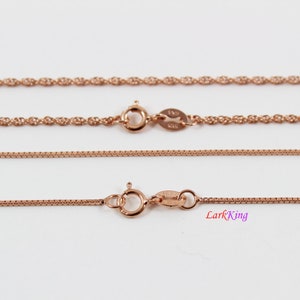 Sterling silver chain, rose gold chain, gold chain, unique silver necklace chain, silver chain necklace, bar box chain, double bead chain image 7