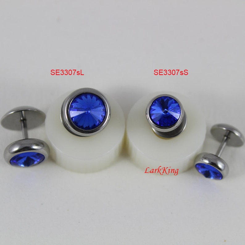 blue studs stud earrings blue earrings LarkKing SE3307 unique gifts for her Blue stud earrings stainless steel studs bridesmaid gift