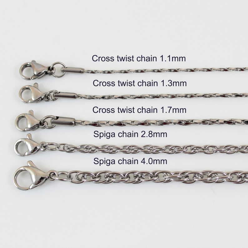 Stainless steel chain cable chain wheat chain rope chain Etsy