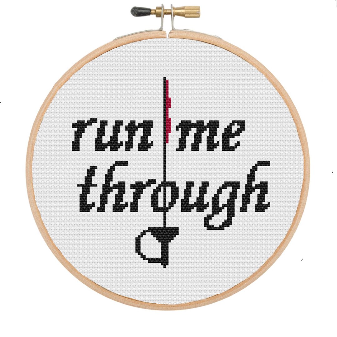 Run Me Through Our Flag Means Death Cross Stitch Pattern Etsy