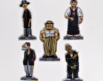 2002 Homies Stickers Set of 5. Vintage Pop Culture Stickers. Lowrider Stickers. Mint Condition Vending Machine Stickers in Original Covers