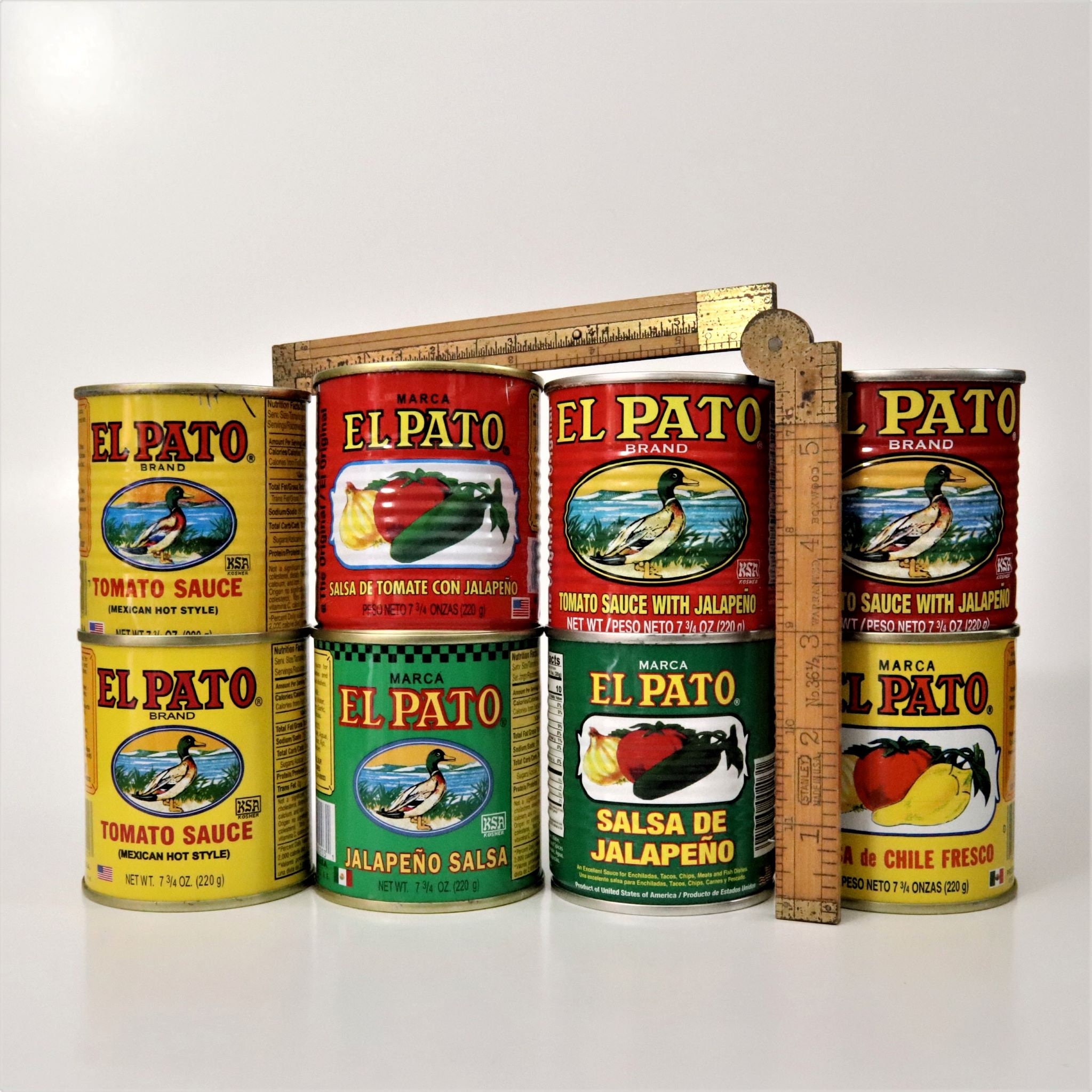 El Pato Salsa Sauce Cans Fiesta Decorations Wedding Shower Party Centerpiece Mexican Theme Supplies Candleholder Flower Vase