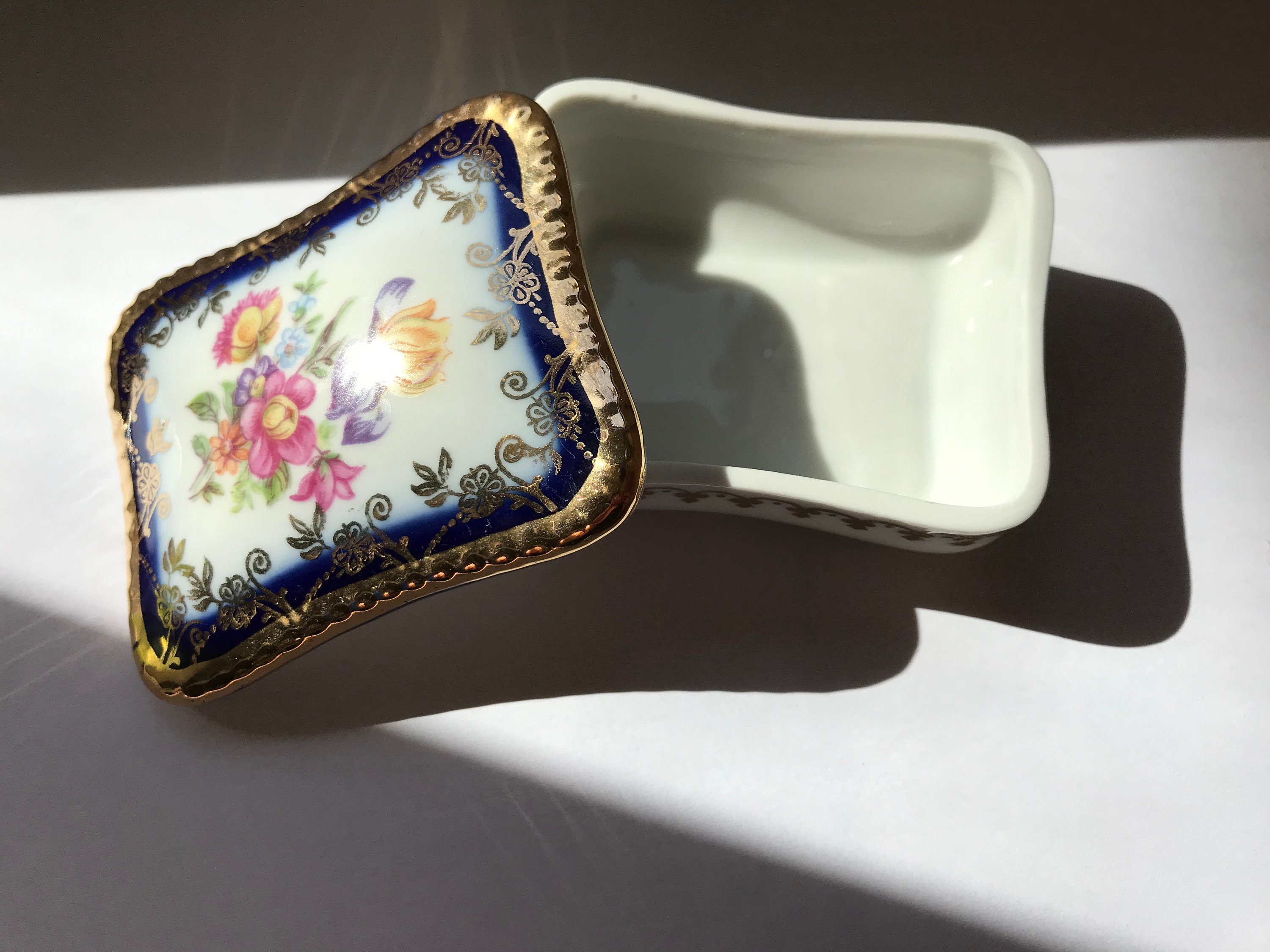 Handbemalte Porzellan Schmuck-Box | Etsy