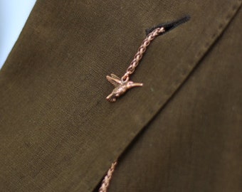 The "Hummingbird" Copper Lapel Chain Lapel chain boutonniere suit accessory mens man spero accessories Copper fashion