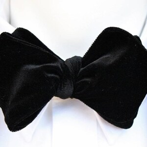 The "Mastroianni" Diamond Black Velvet Handmade -Self Tie or Pre tied- adjustable Bow Tie from Spero Accessories suitaccessory formal tuxedo