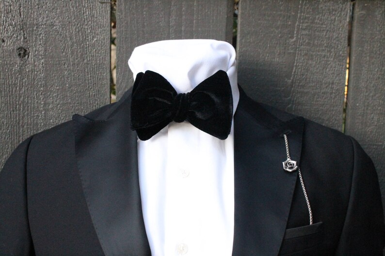 The james Bond Black Velvet Handmade Self Tie or - Etsy