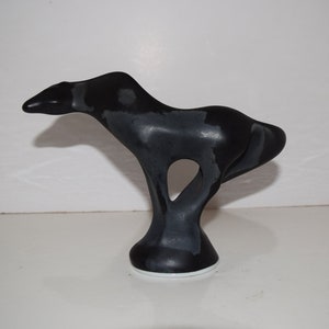 Porcelain Horse Sculpture Jaroslav Ježek Royal Dux Porcelain Czech Black Horse Karlovarsky Porcelain Dux Karlovarsky Figurine Art Deco RARE